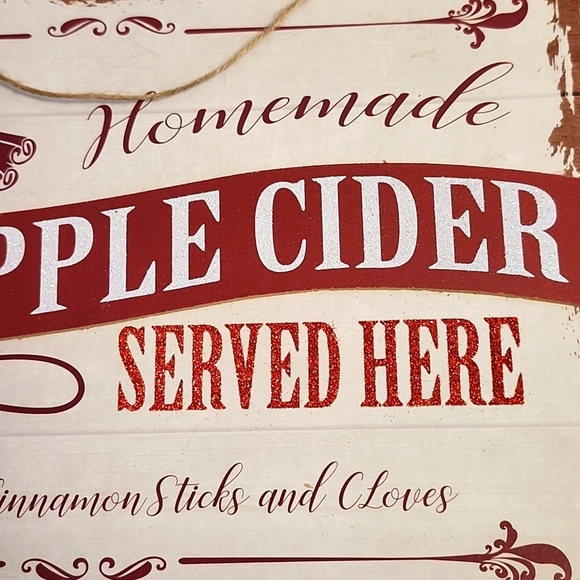 πH.P.π Decorative Apple Cider Served Here Hang Sign - Picture 4 of 4